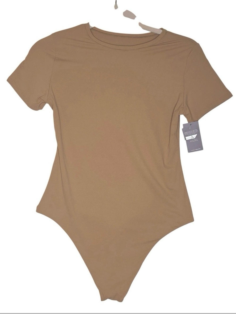 Auden Short Sleeve Bodysuit in Camel Brown